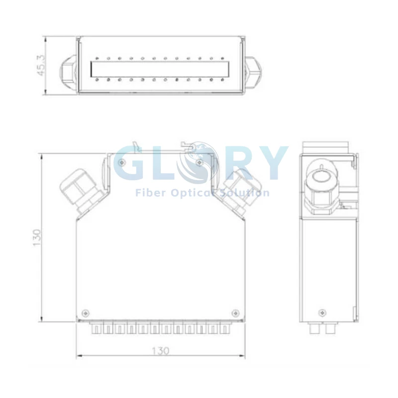 DIN Rail Fiber optic terminal box 2