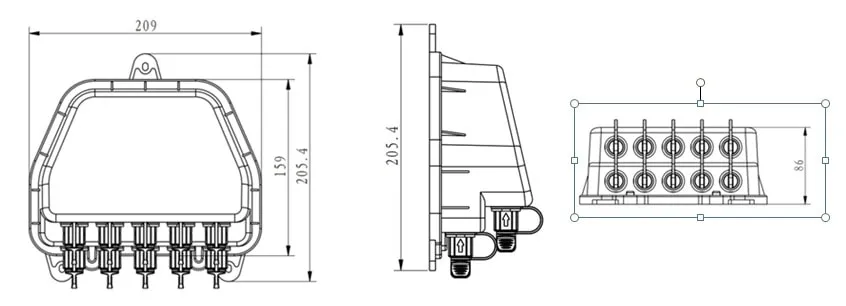 size of teminal box size of teminal box