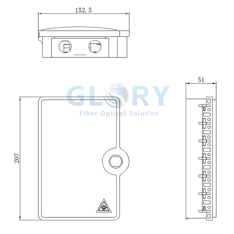 Fiber Optic Wall Mount Termination Box size