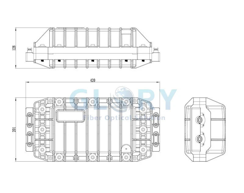inline fiber splice enclosure 6807 size