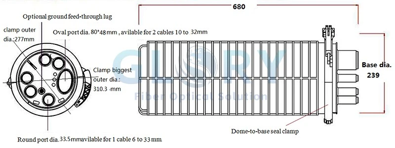 outdoor splice enclosure size