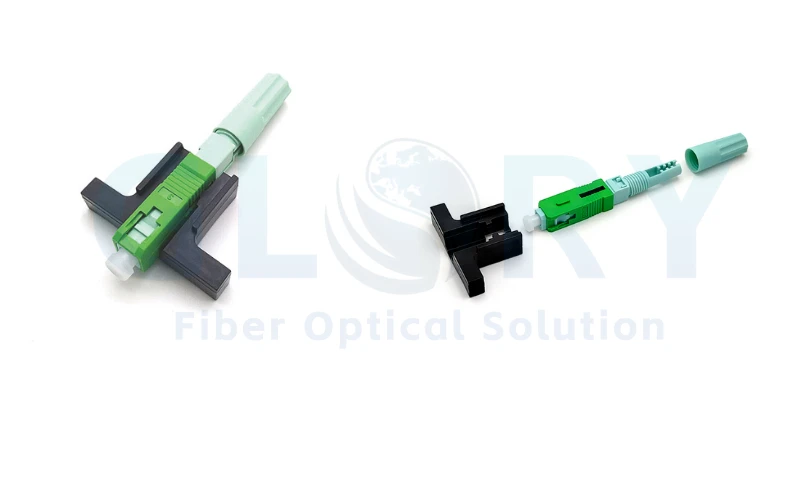 FTTH SC APC 0.3dB Single Mode Fiber Optic Fast Connector